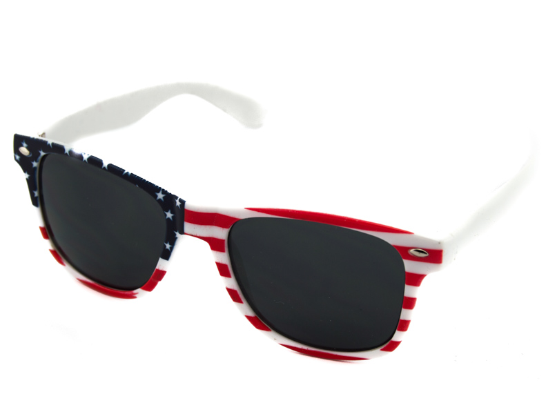 E-shop Slnečné okuliare Wayfarer - USA červeno-modro-biele