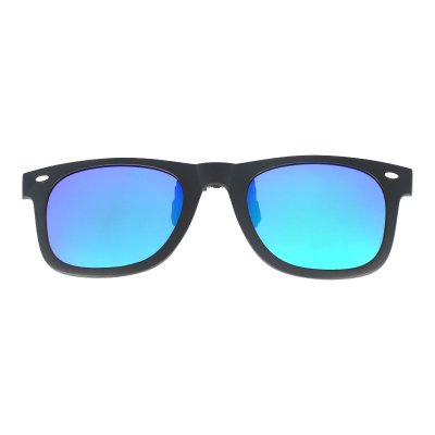 Polarizačný klip na okuliare wayfarer - čierna/modrá,zelená - 6,1 cm x 4,8 cm
